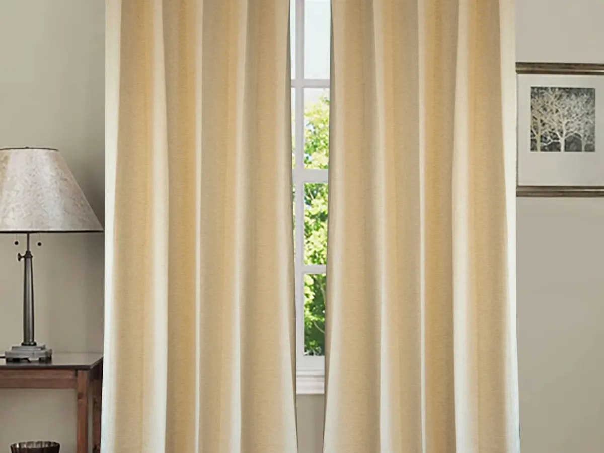 Krem Keten Görünümlü Tül Perde